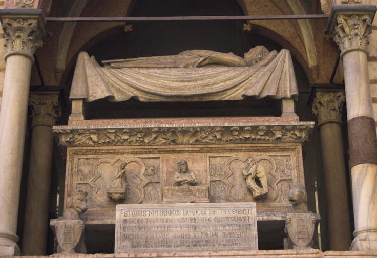 The tomb of Cangrande Della Scala at the Church of Santa Maria Antica in Verona