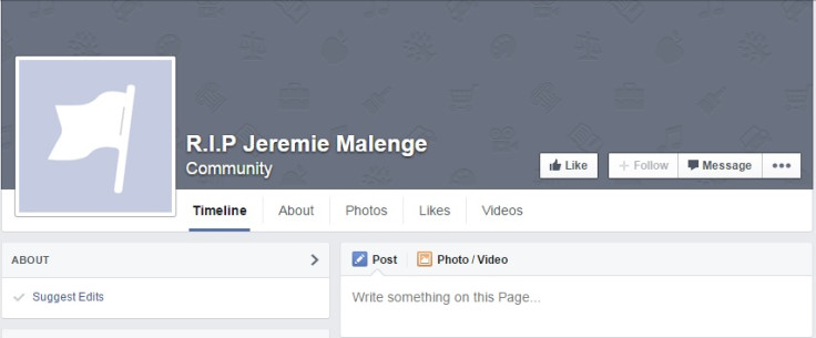 Jeremie Malenge Facebook page