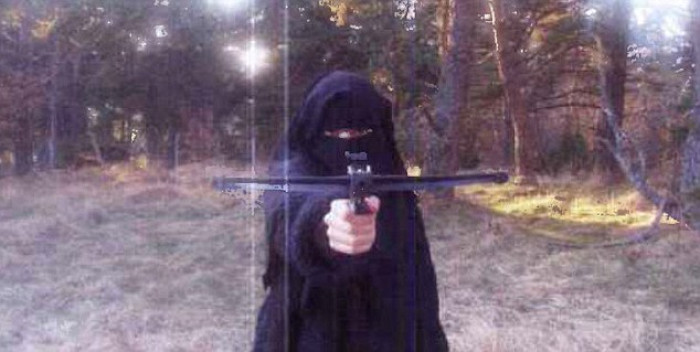 Hayat Boumeddiene, allegedly pictured in a French forest. Hayat Boumeddiene, allegedly pictured in a French forest.