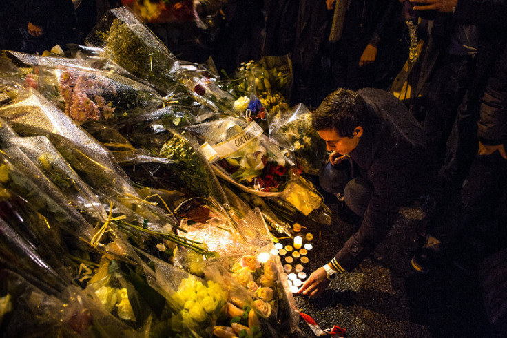 Paris Charlie Hebdo flower tributes