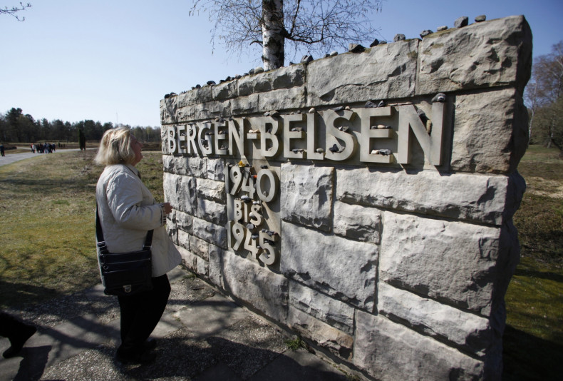 Susan Schwartz, one of the first children born in the Bergen-Belsen Displaced Persons Camp, visits the concentration camp Memorial