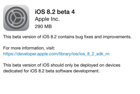iOS 8.2 Beta 4
