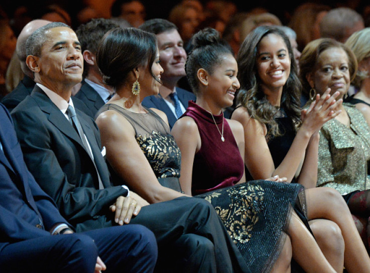 President Barack Obama, First Lady Michelle Obama, Sasha Obama and Malia Obama