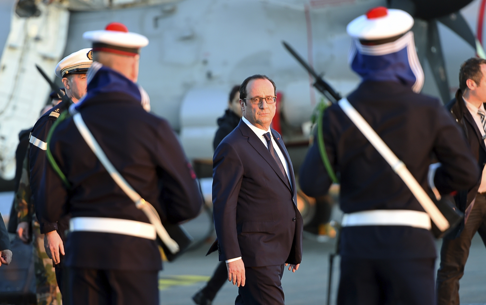 Francois Hollande Charlie Hebdo Charles de Gaulle aircraft carrier ISis
