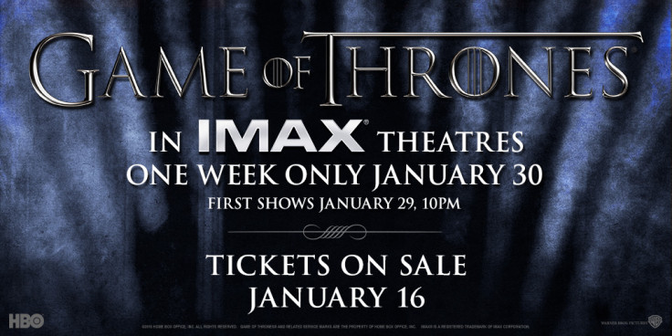 Game of Thrones season 5 trailer on IMAX