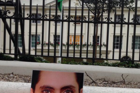Raid Badawi protest London Saudi Arabia embassy