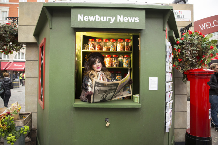 The first Vodafone store opened in Newbury and a news kiosk doubles as a tribute