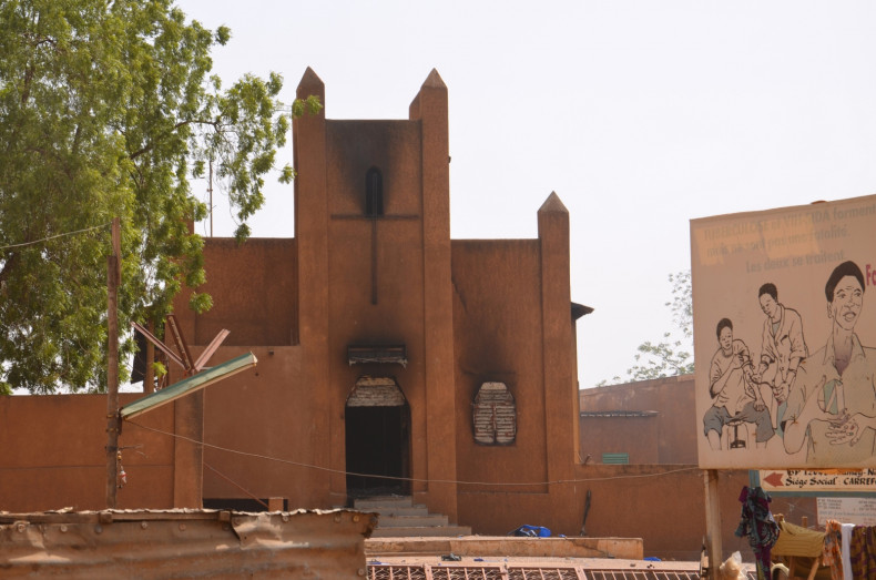 Churches have been torched by angry demonstrators in Niger