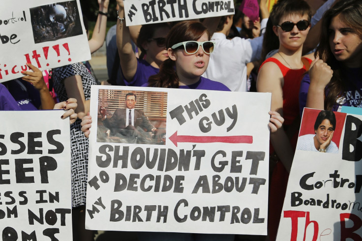 Pro-abortion and birth control protesters demonstrate outside the U.S. Supreme Court in Washington