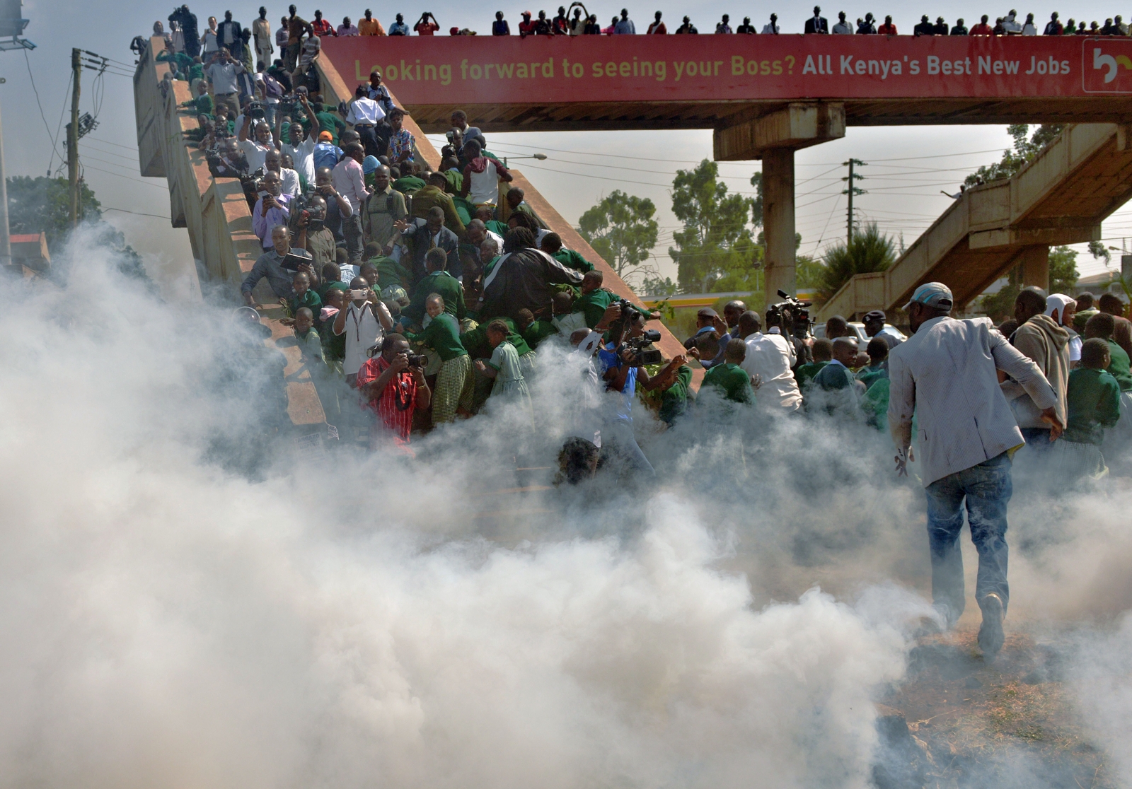 Kenyan police teargas children at Nairobi school playground land grabbing protest