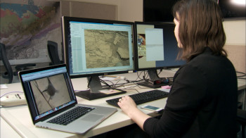 At the moment, scientists like Katie Stack Morgan (pictured) examine Mars using images captured by the rover At the moment, scientists like Katie Stack Morgan (pictured) examine Mars using images captured by the rover