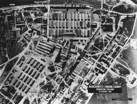Auschwitz aerial photo