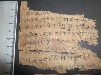GC.MS.000462, a papyrus fragment that was sold on eBay in 2012 which has a text from Galatians 2:2-4, 5-6 in the New Testament GC.MS.000462, a papyrus fragment that was sold on eBay in 2012 which has a text from Galatians 2:2-4, 5-6 in the New Testament