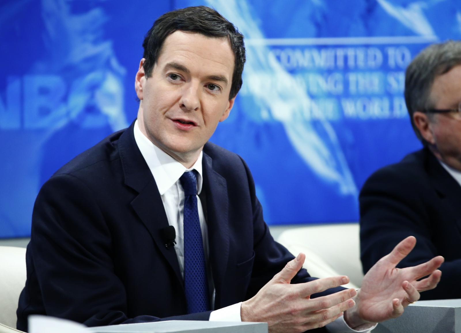 British Chancellor of the Exchequer George Osborne speaks at the session 'Recharging Europe' in the Swiss mountain resort of Davos January 23, 2015 British Chancellor of the Exchequer George Osborne speaks at the session 'Recharging Europe' in the Swiss mountain resort of Davos January 23, 2015