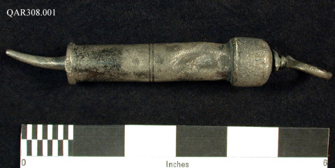 This urethral syringe contains traces of mercury and was likely used to treat syphilis, a sexually transmitted disease
