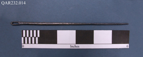 A silver needle found in the shipwreck would have been useful during surgeries to sew wounds up