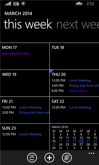 Microsoft official Calendar app for Windows Phone 8.1 now updated to feature one-click Agenda View Microsoft official Calendar app for Windows Phone 8.1 now updated to feature one-click Agenda View