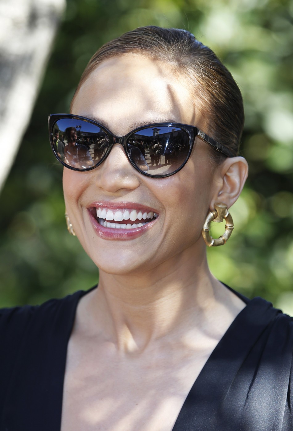 Singer Jennifer Lopez arrives at the first annual UNICEF Women of Compassion Luncheon in Los Angeles