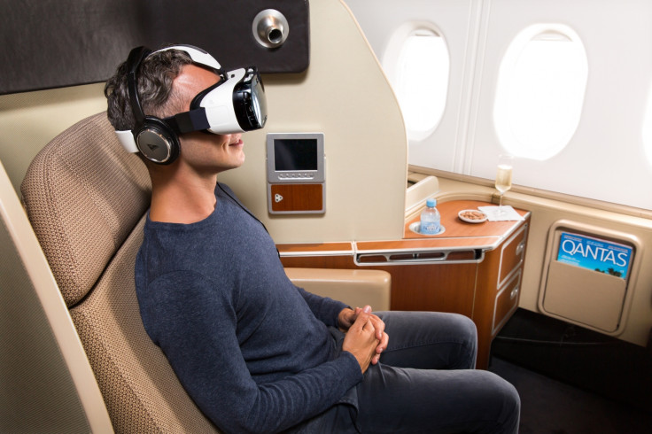 Samsung Gear VR on Qantas flight