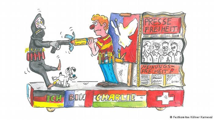 The winning design of the float, as chosen by the Cologne public. The winning design of the float, as chosen by the Cologne public.