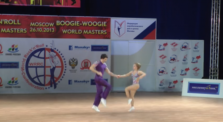 Tikhonova takes part in a 'boogie woogie' dancing competition.