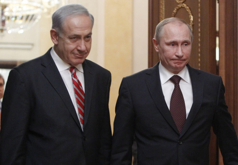Israel's prime minister Binyamin Netanyahu and Russian president Vladimir Putin. Neither of their countries faired well in a poll of Uk attitudes to foreign countries (Getty)