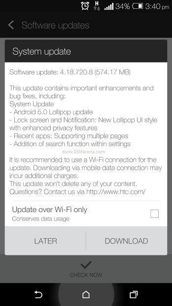 Android 5.0 OS update for HTC One (M8) extends to more countries: Check your smartphones now Android 5.0 OS update for HTC One (M8) extends to more countries: Check your smartphones now