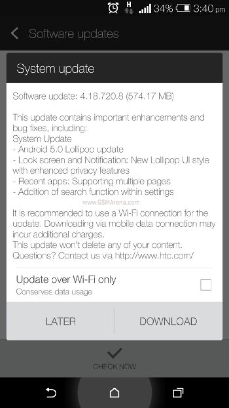 Android 5.0 OS update for HTC One (M8) extends to more countries: Check your smartphones now