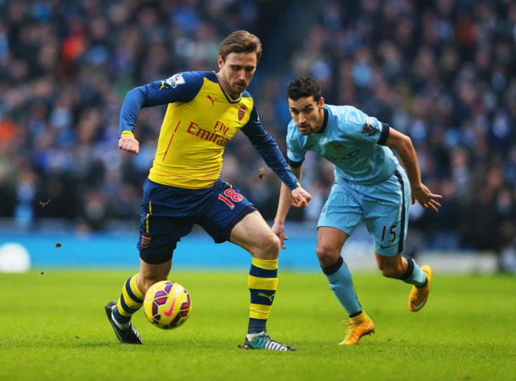 Nacho Monreal playing for Arsenal