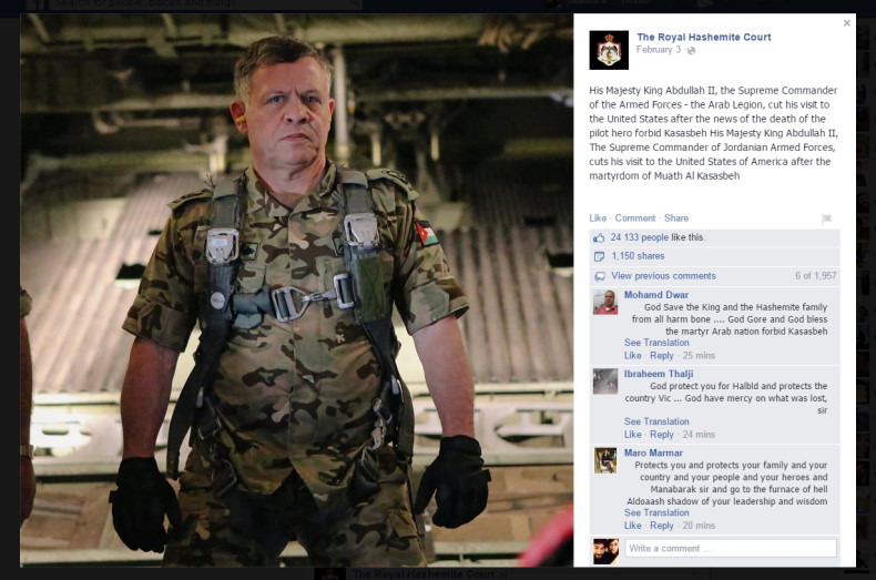 King Abdullah in pilot gear
