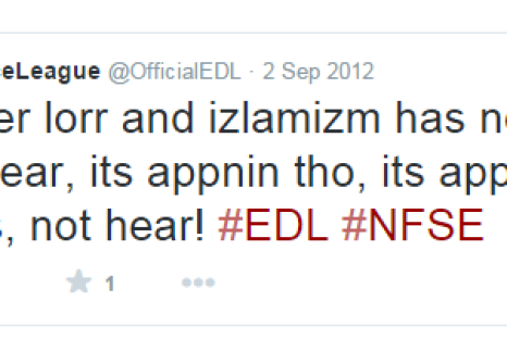 EDL Twitter feed hacked