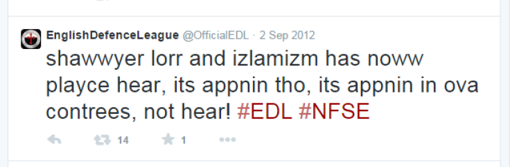 EDL Twitter feed hacked