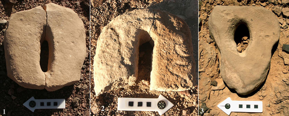 Vulvas carved in stone in what archaeologists believe may be a fertility and death cult site. Vulvas carved in stone in what archaeologists believe may be a fertility and death cult site.