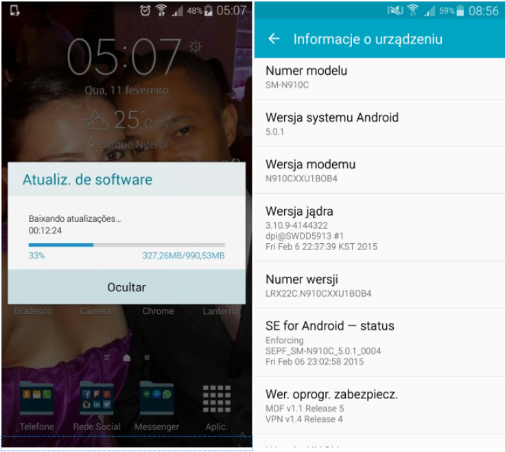 Official Android 5.0.1 Lollipop update rolls out for Galaxy Note 4 Exynos (SM-910C)