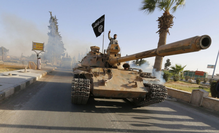 Isis militants in Raqqa