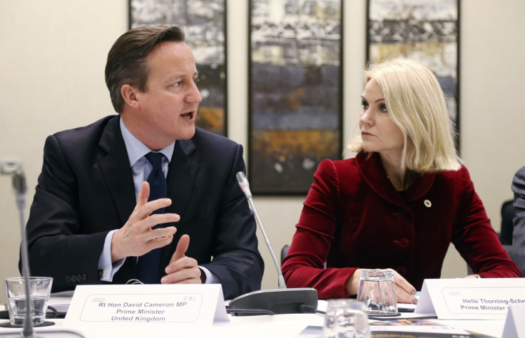 David Cameron and Minister Helle Thorning-Schmidt