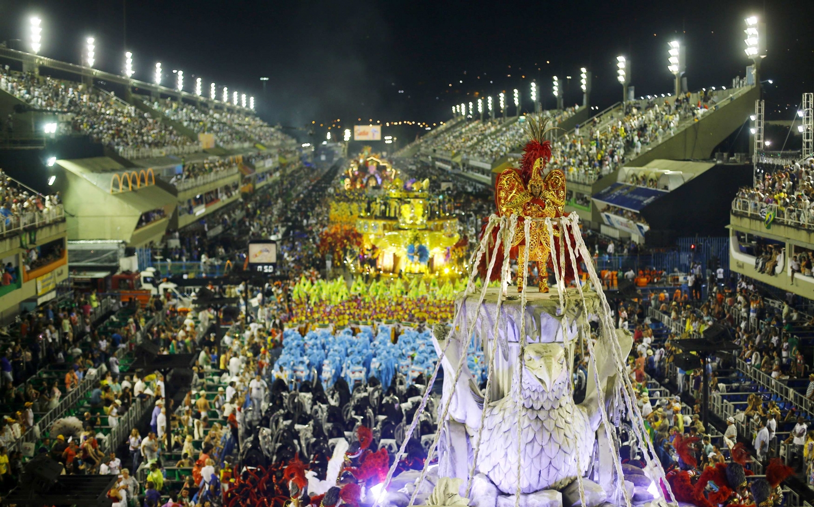 Rio Carnival 2015: Samba schools parade despite storms