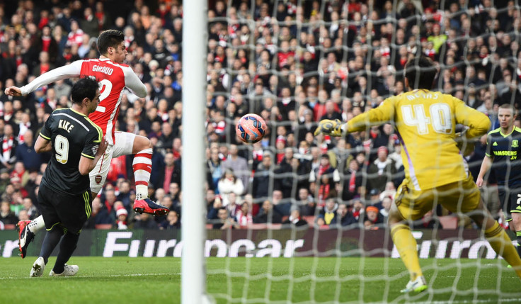 Olivier Giroud Arsenal Middlesbrough Boro Goal