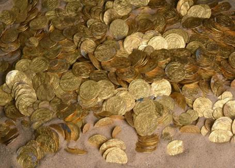 A treasure trove of gold coins over 1,000 years old has been found off the coast of Israel.
