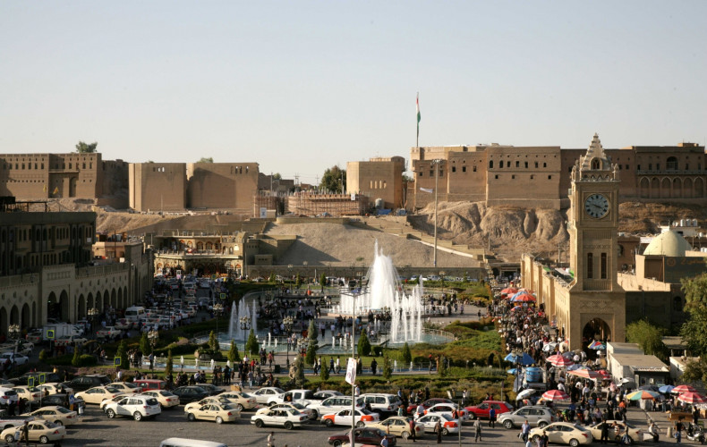 A picture shows on October 12, 2013 the citadel and the City Park in the center of the northern regional capital of Erbil in Iraq.