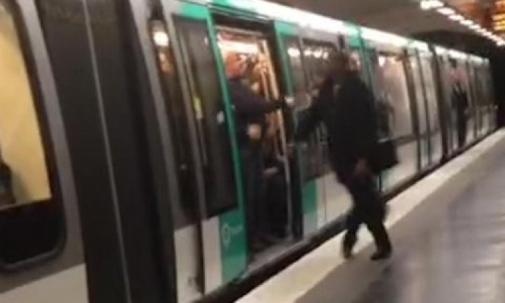 Chelsea fans Paris metro