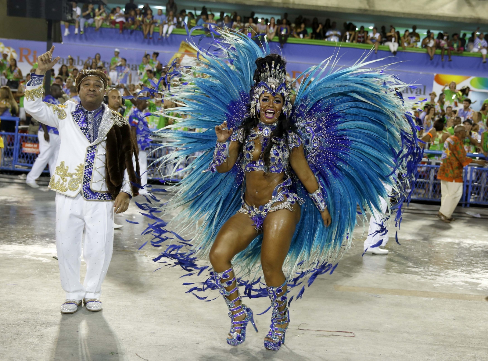 Beija flor samba school drum queen Rayssa Oliveira participate in the annua...