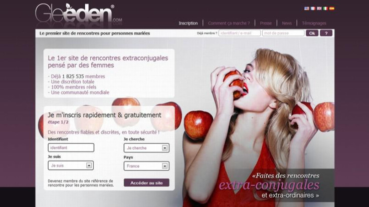 Advert for extramarital affairs site Gleeden.