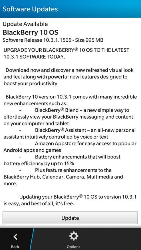 BlackBerry OS 10.3.1 BlackBerry OS 10.3.1