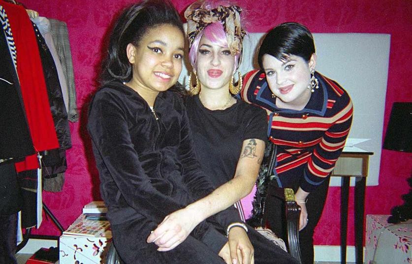 Amy Winehouse with goddaughter Dionne Broomsfield and Kelly Osbourne