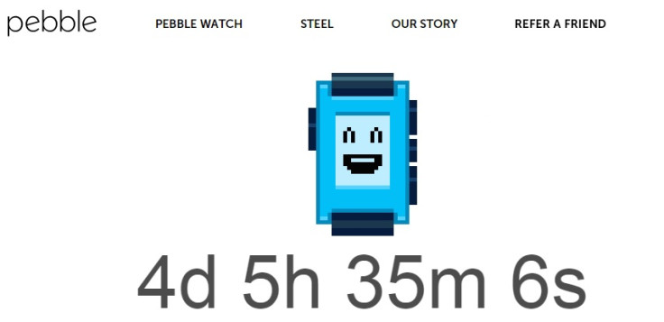 Pebble watch countdown