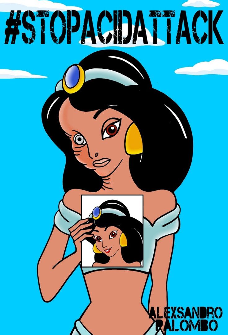 Acid attacks Disney princesses