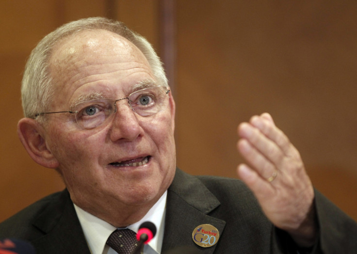 Germany's Minister of Finance Wolfgang Schauble speaks during a news conference after the G20 finance ministers and central bank governors meeting in Istanbul February 10, 2015.