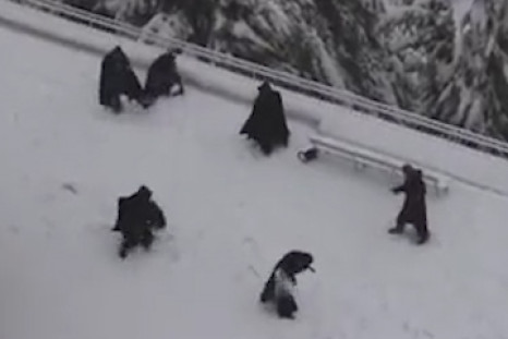 Franciscan friars' Jerusalem snowball fight video goes viral