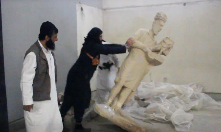 isis destroying statues